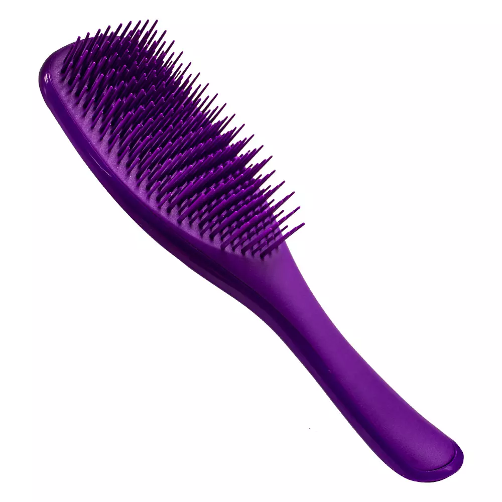 Cepillo desenredante para cabello con mango plano, Color Violeta, LUXOR